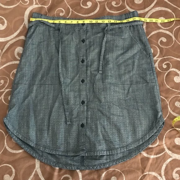 Columbia Blue Rounded Casual Skirt - Picture 1 of 5